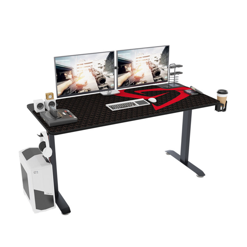Inbox Zero 60Inches Gaming Desk Table With Mouse Pad Multifunction Home